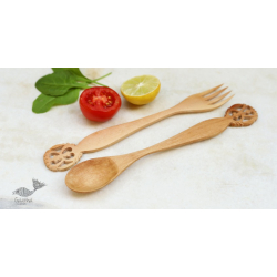 Purnak ✼ Udayagiri Wooden Cutlery - Set of Tow ✼ { 5 }